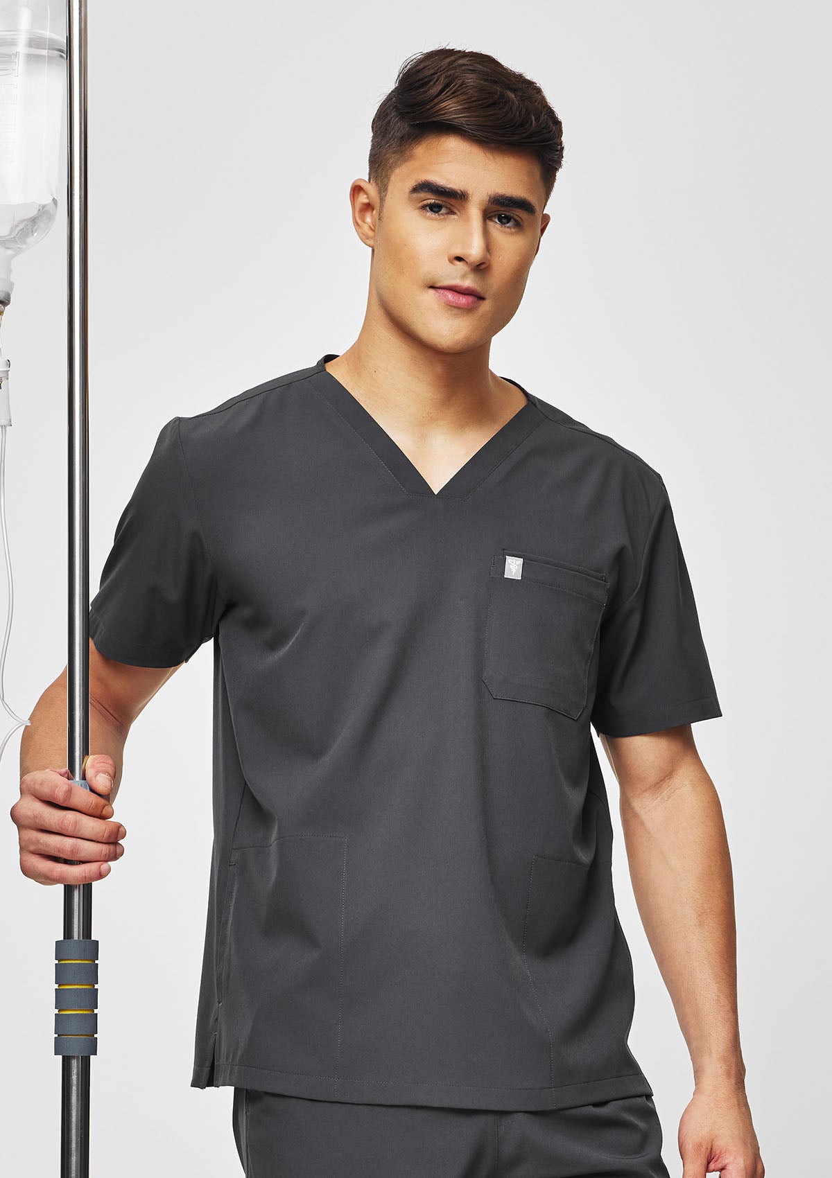 4-Pocket MoveTech® Scrub Top - Men / Graphite