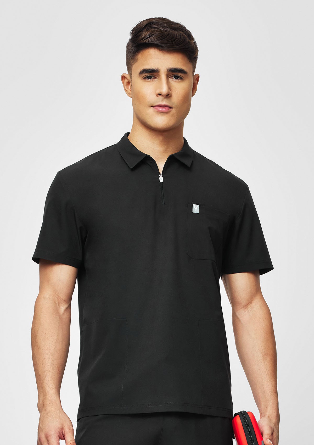 Zip up best sale polo top