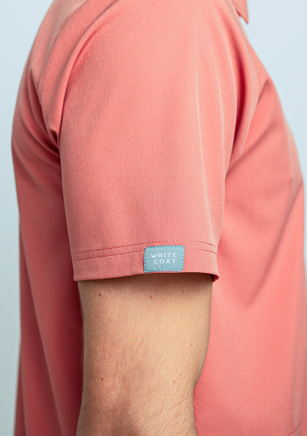 Zip-Up Polo MoveTech® Scrub Top - Men / Saffron