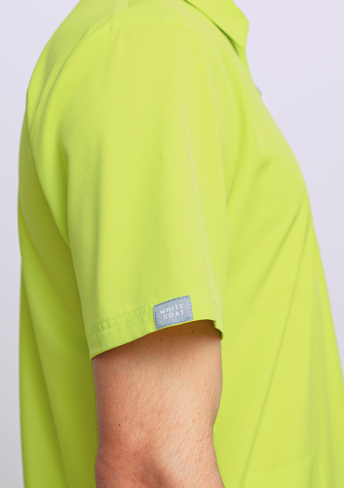 Zip-Up Polo MoveTech® Scrub Top - Men / Atomic Yellow