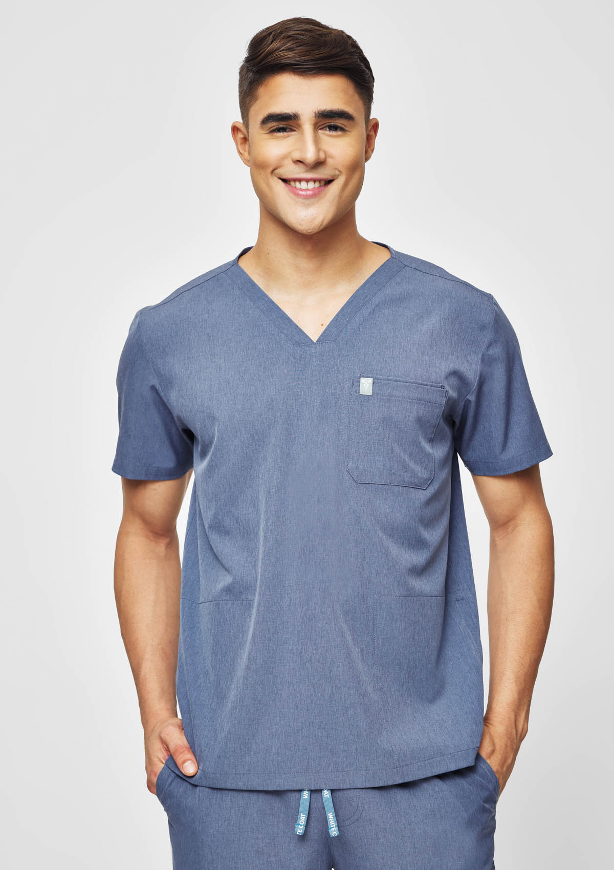 4-Pocket MoveTech® Matrix Scrub Top - Men / Slate
