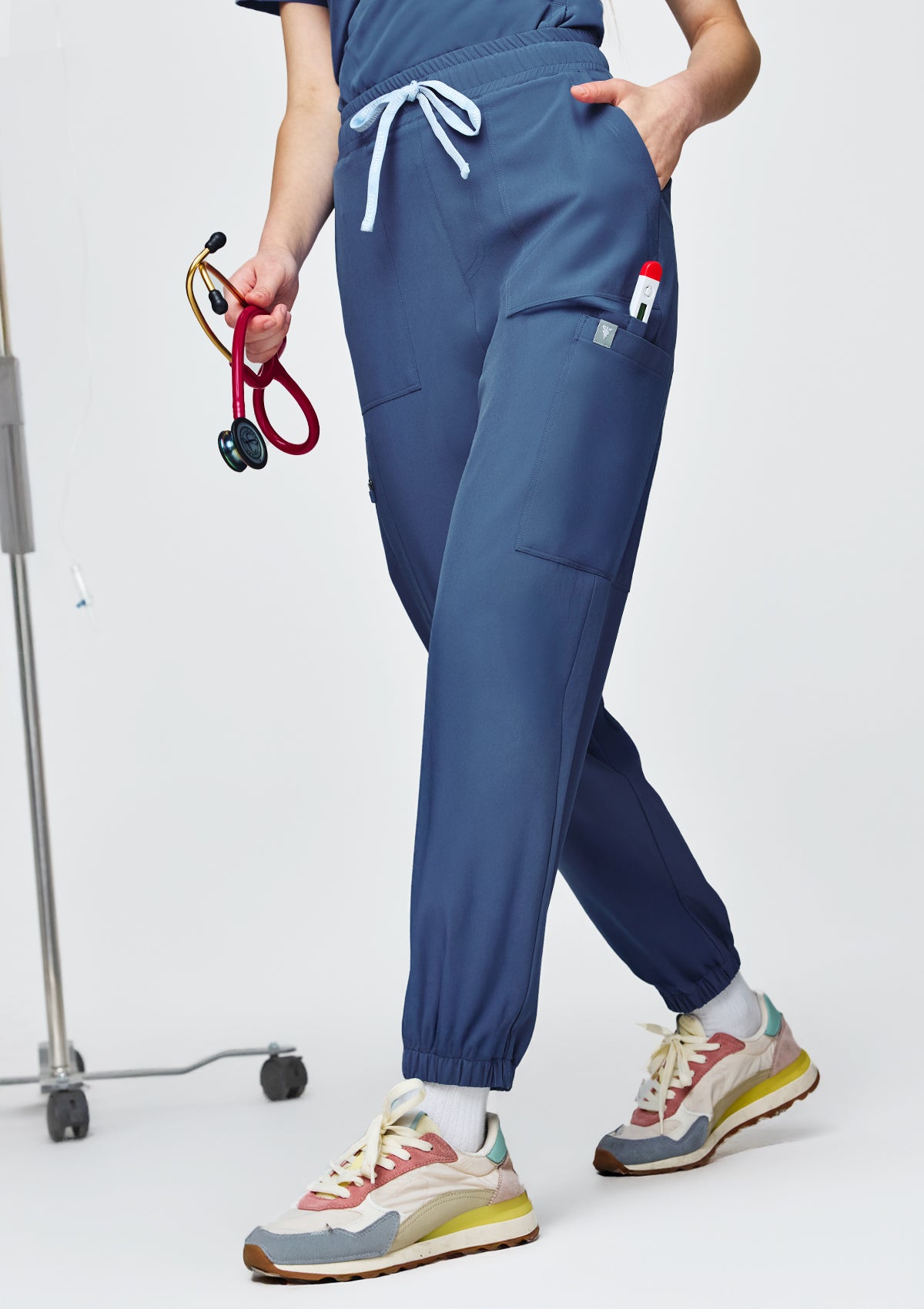 Regular Waistband Jogger MoveTech® Scrub Pants Core+ Women Steel Blue