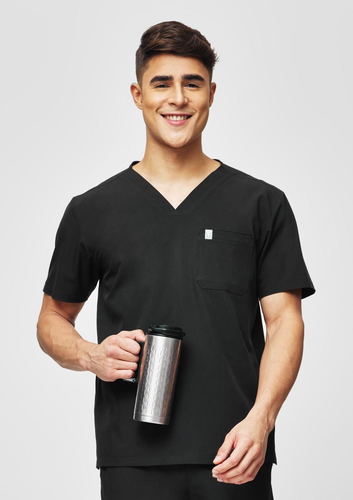4-Pocket MoveTech® Scrub Top 2.0 - New Logo Men / Ultra Black