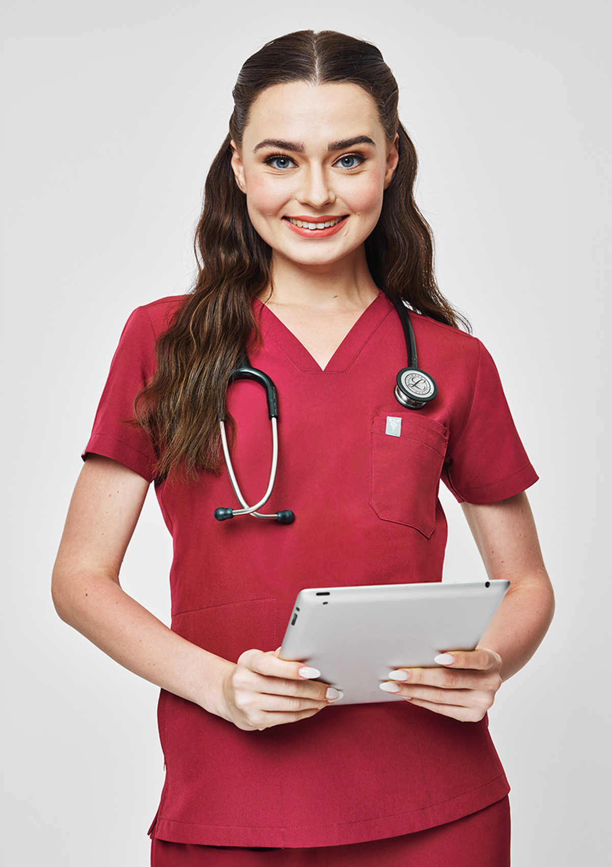 4-Pocket MoveTech® Scrub Top - Women / Garnet