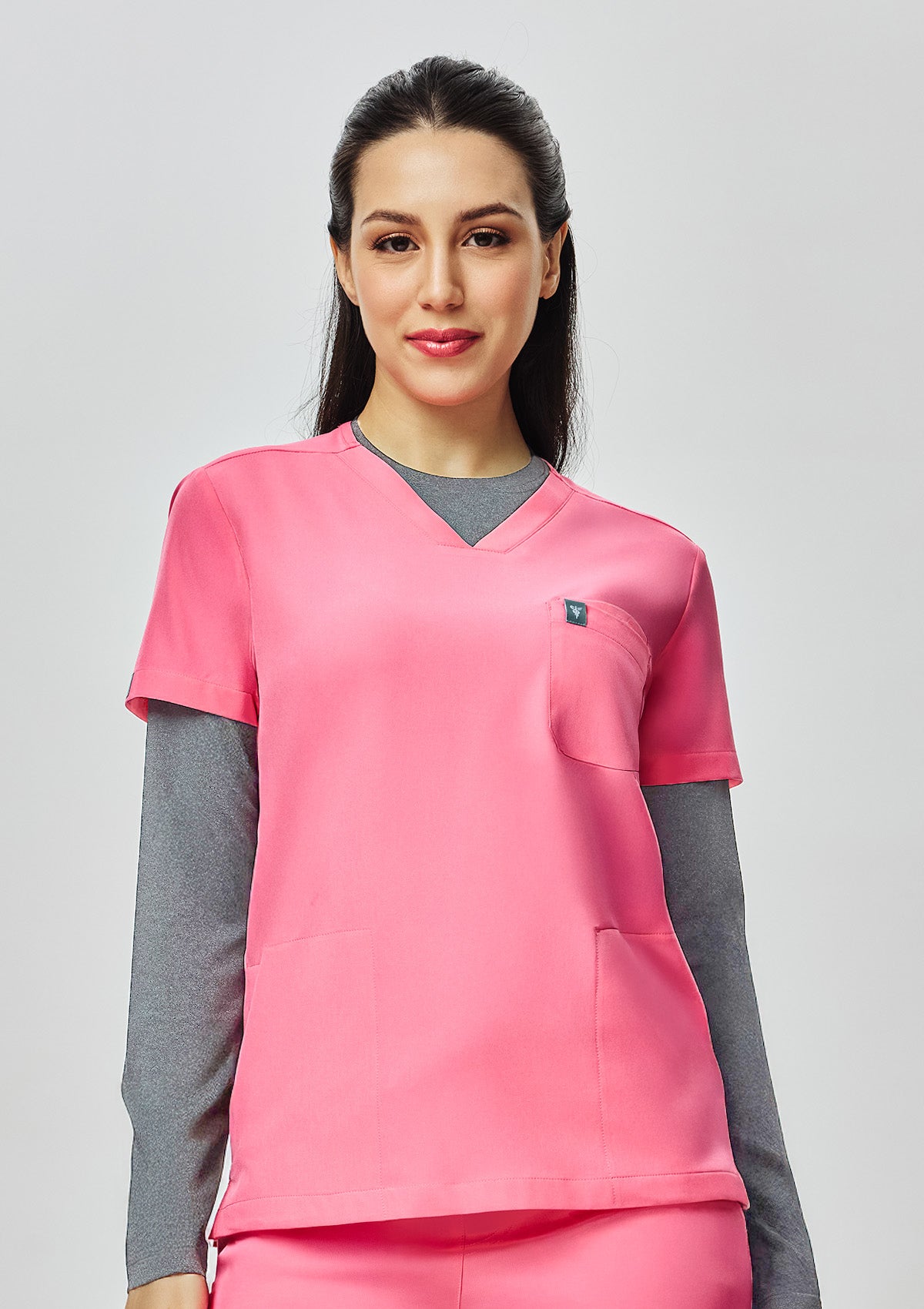 4-Pocket MoveTech® Scrub Top - Women / Hyper Pink
