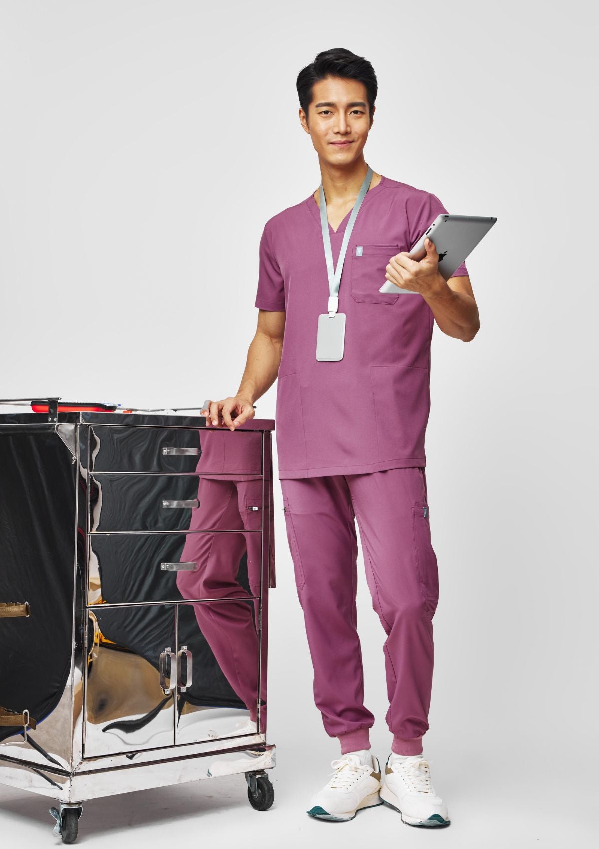 4-Pocket MoveTech® Scrub Top - Men / Mauve