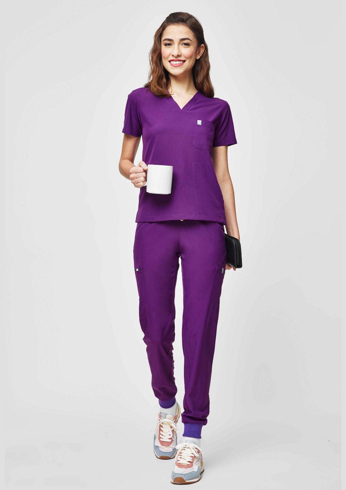 4-Pocket MoveTech® Scrub Top - Women / Plum