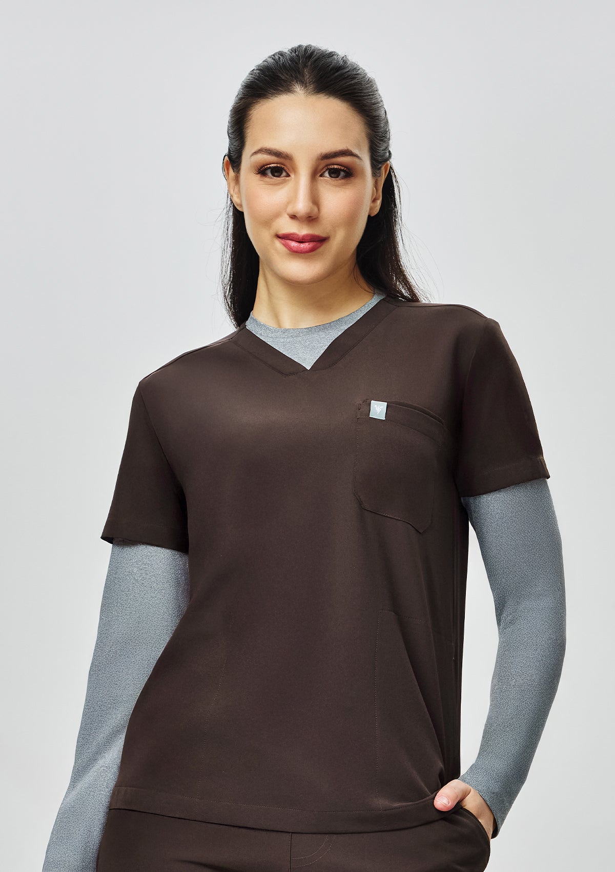 4-Pocket MoveTech® Scrub Top - Women / Espresso