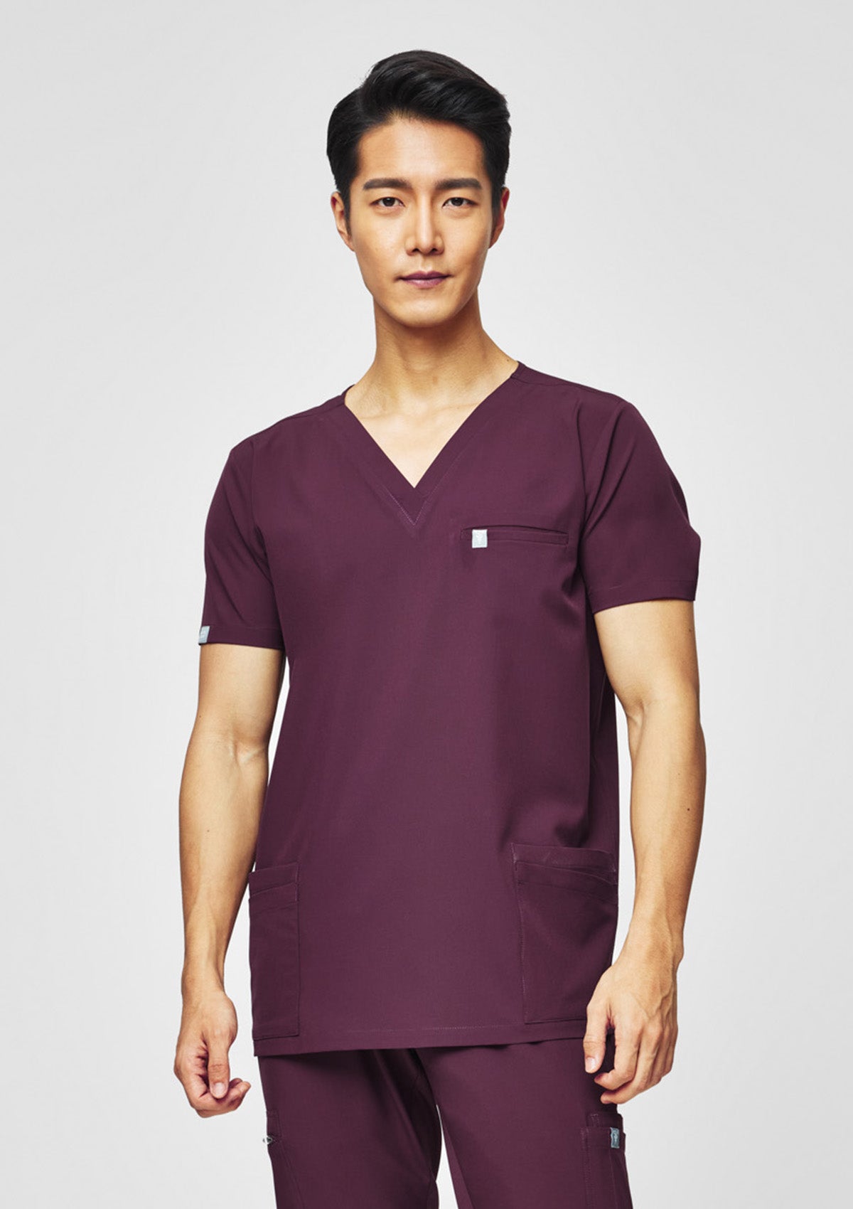 5-Pocket MoveTech® Scrub Top - Men / Merlot