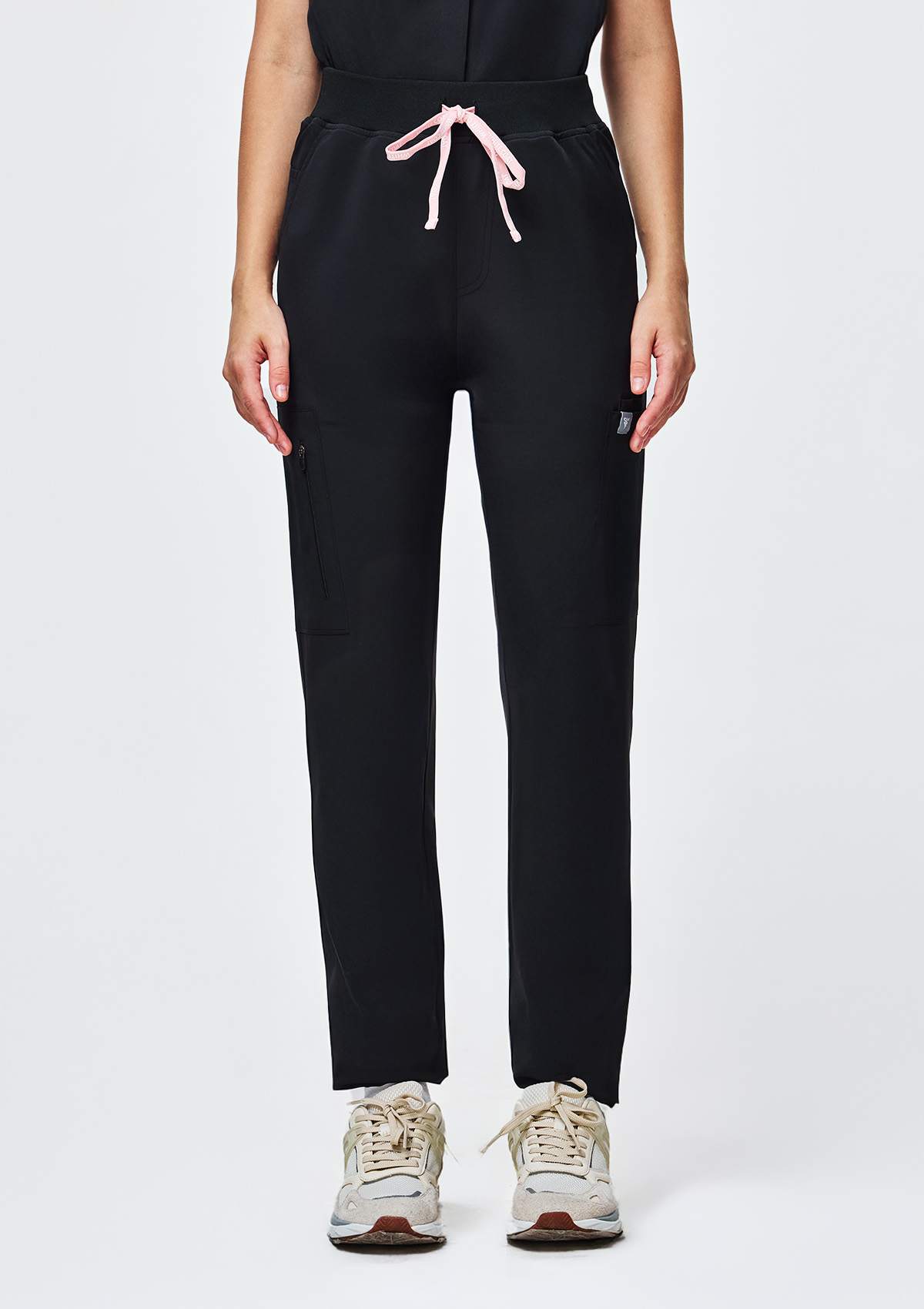 Ribbed Straight Cut MoveTech® Scrub Pants Core+ - Women / So Black