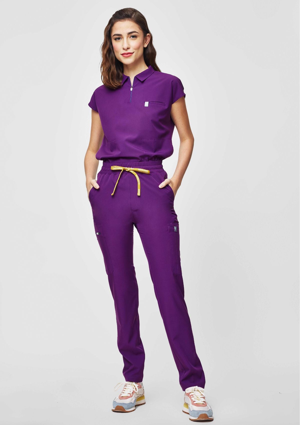 Tapered MoveTech® Scrub Pants - Women / Plum