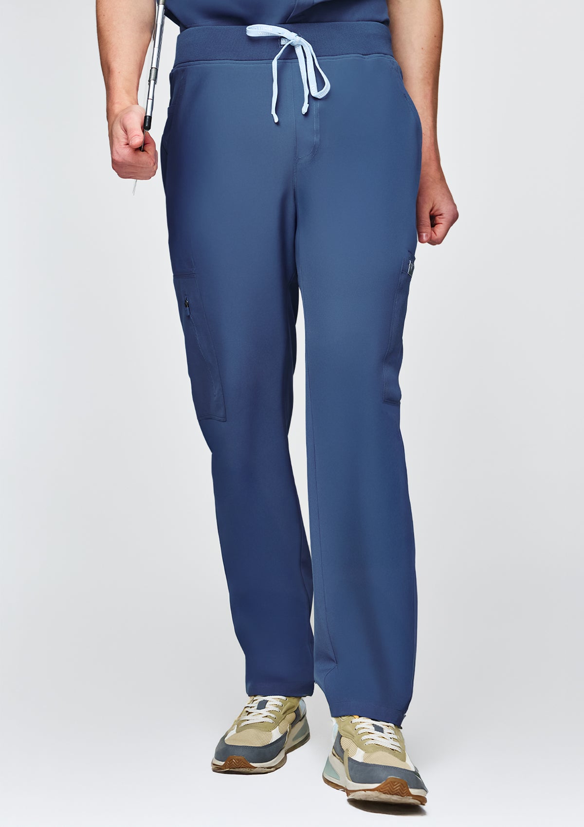 Ribbed Straight Cut MoveTech® Scrub Pants Core+ - Men / Steel Blue
