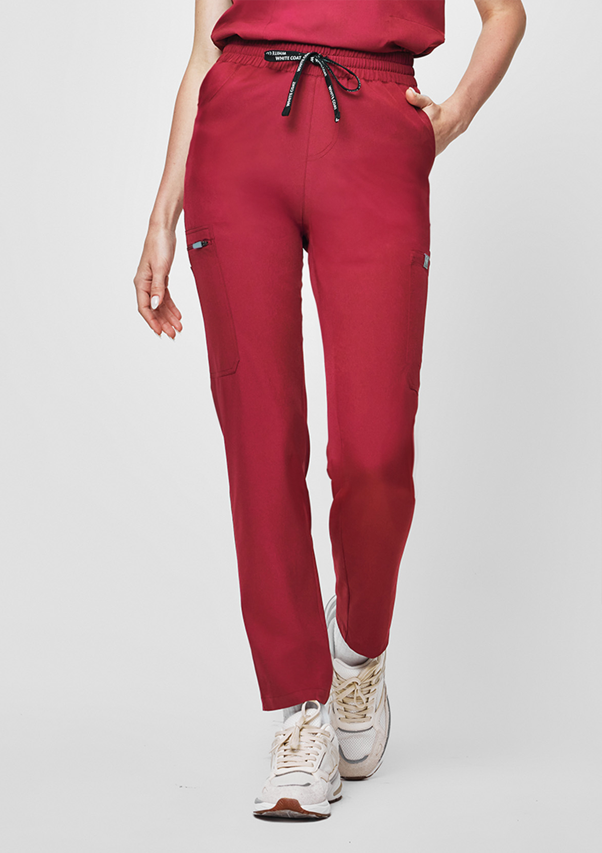 Tapered MoveTech® Scrub Pants - Women / Garnet