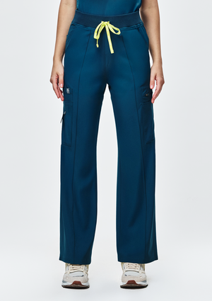 Wide Leg MoveTech® Scrub Pants Core+ - Women / Pacific Tide