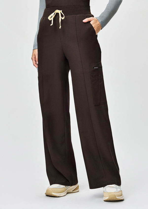 Wide Leg MoveTech® Scrub Pants Core+ - Women / Espresso