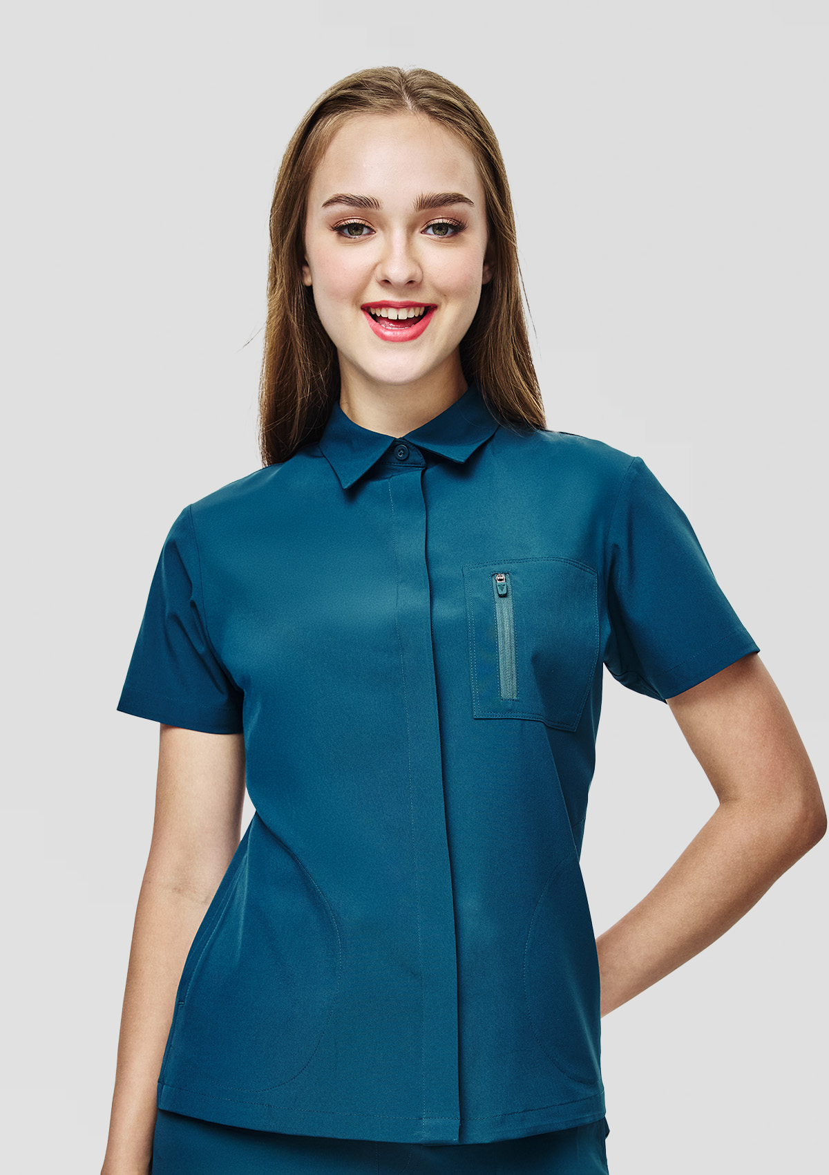 Polo MoveTech® Scrub Top Core+ - Women  / Pacific Tide