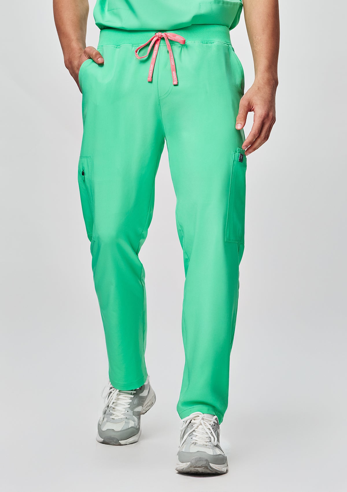 Ribbed Straight Cut MoveTech® Scrub Pants Core+ - Men / Cool Mint