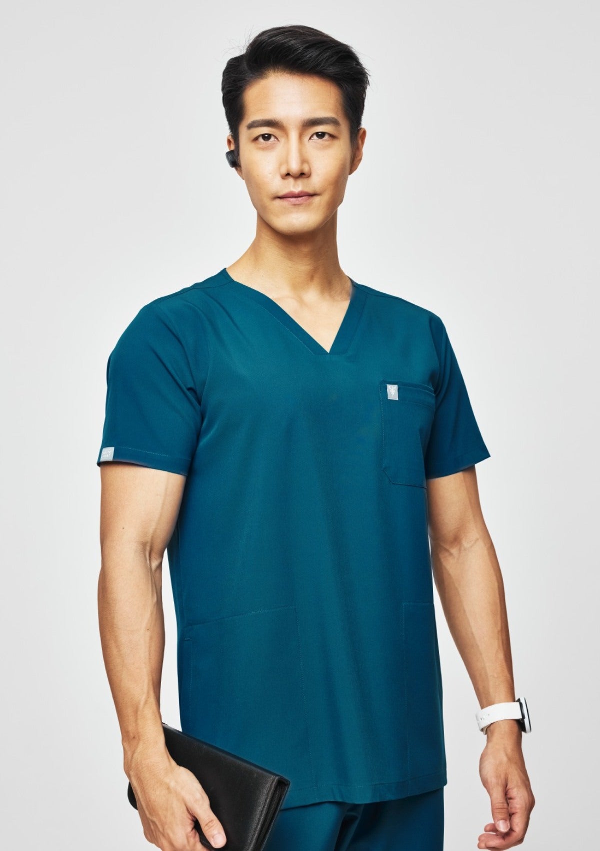 4-Pocket MoveTech® Scrub Top - Men / Pacific Tide