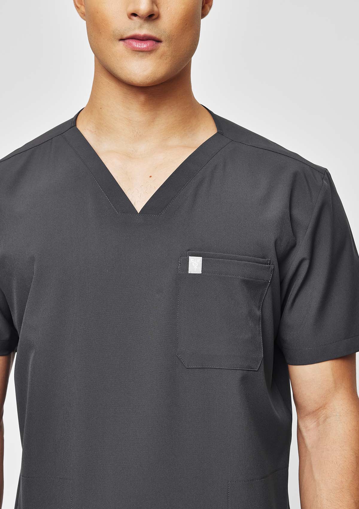 4-Pocket MoveTech® Scrub Top - Men / Graphite