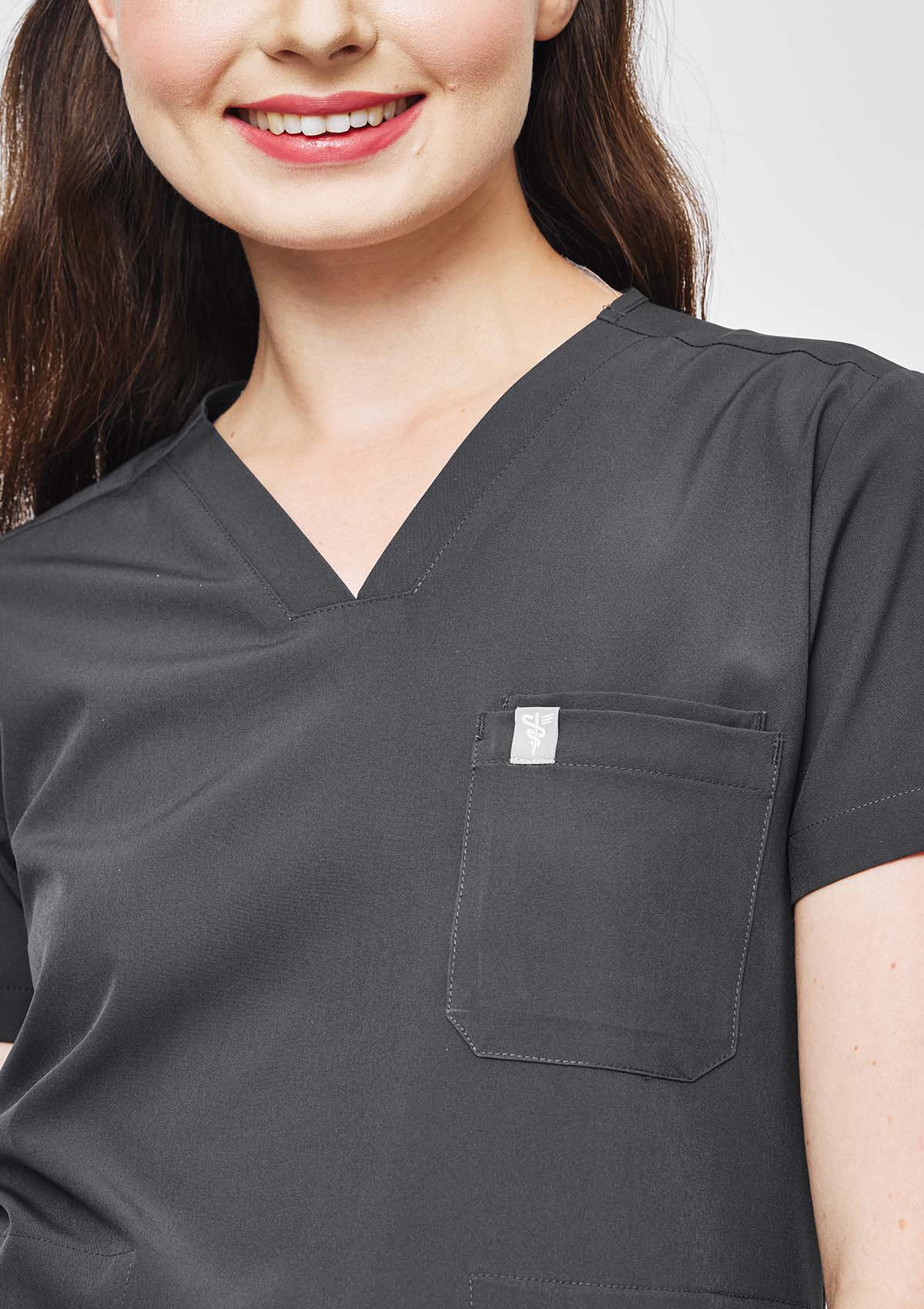 4-Pocket MoveTech® Scrub Top - Women / Graphite