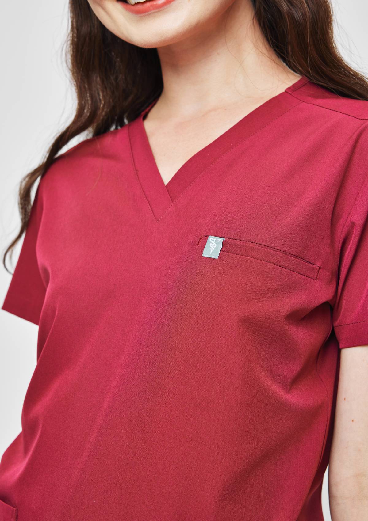 5-Pocket MoveTech® Scrub Top - Women / Garnet