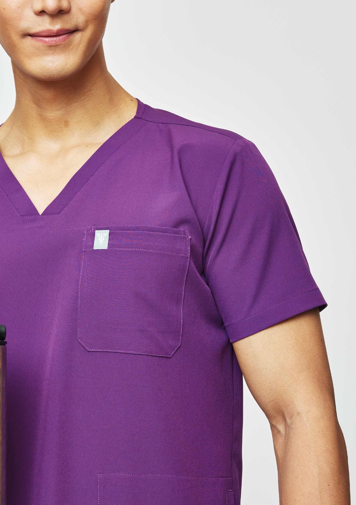 4-Pocket MoveTech® Scrub Top - Men / Plum