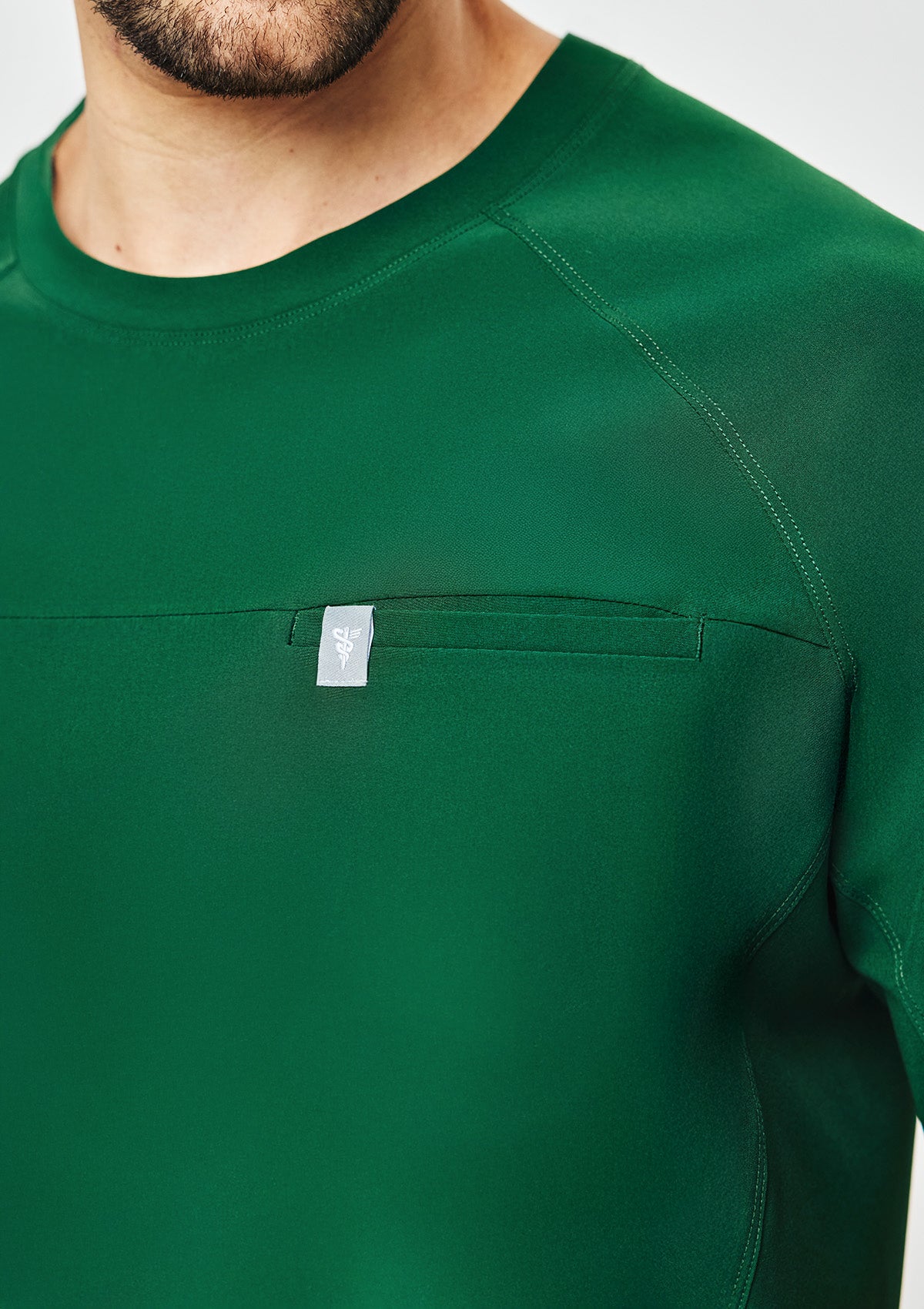 Round Neck MoveTech® Scrub Top Core+ - Men / Evergreen