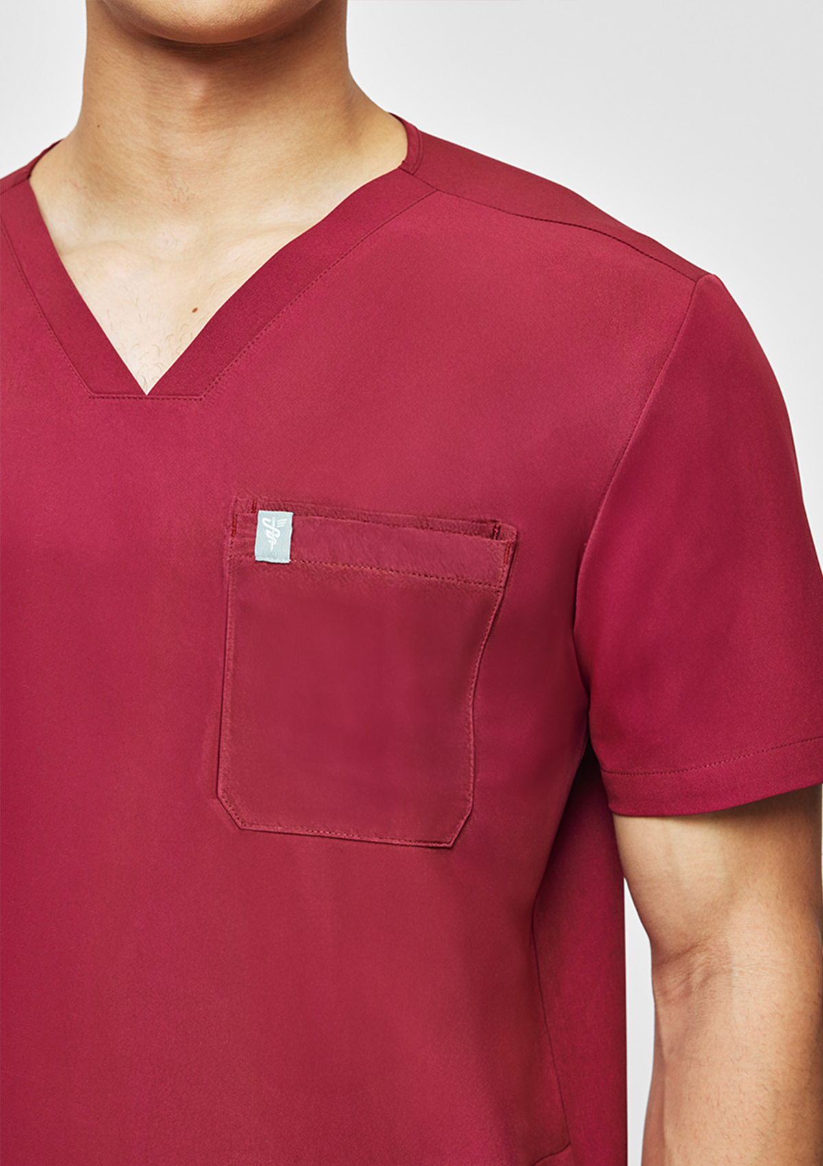 4-Pocket MoveTech® Scrub Top - Men / Garnet