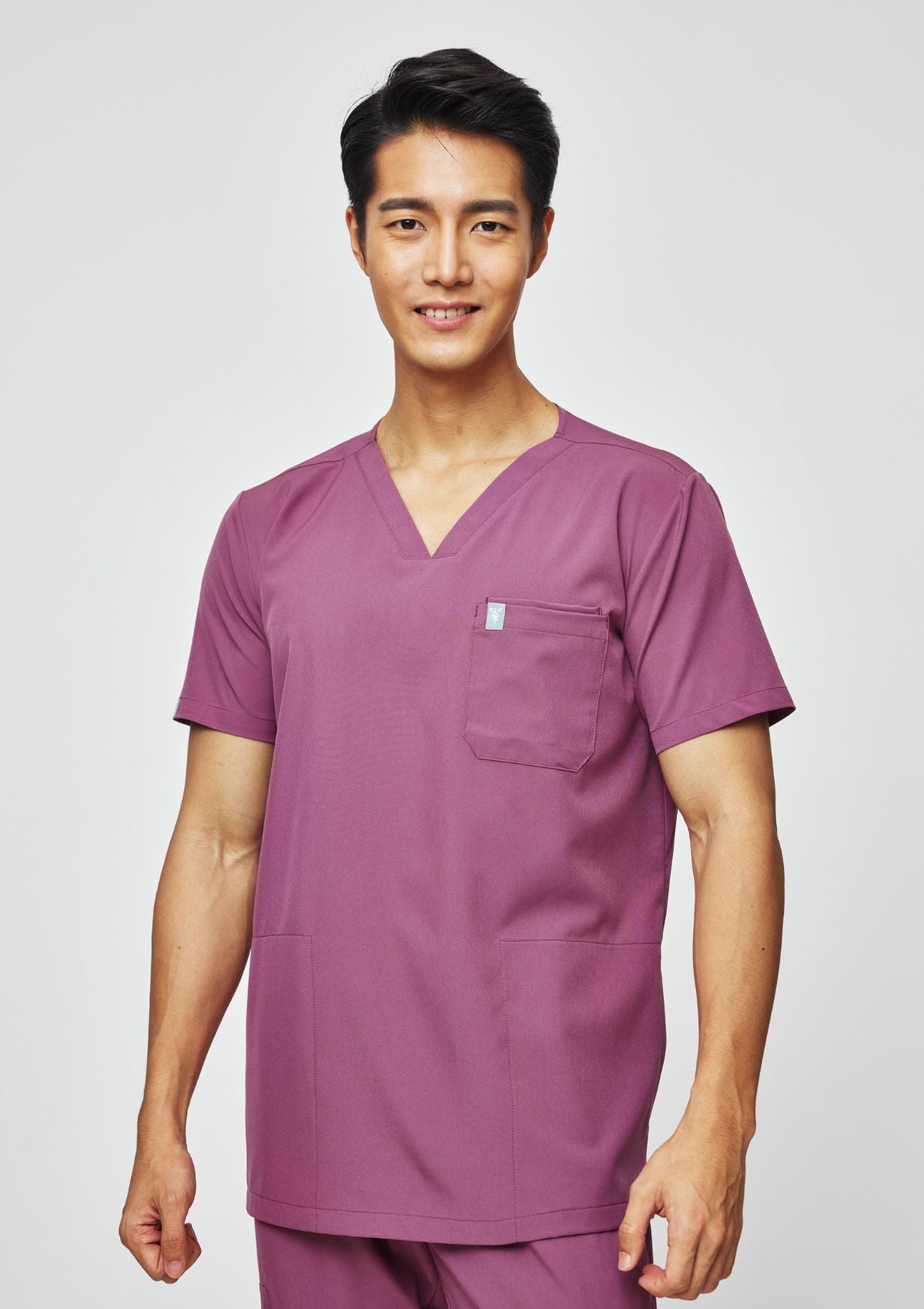 4-Pocket MoveTech® Scrub Top - Men / Mauve