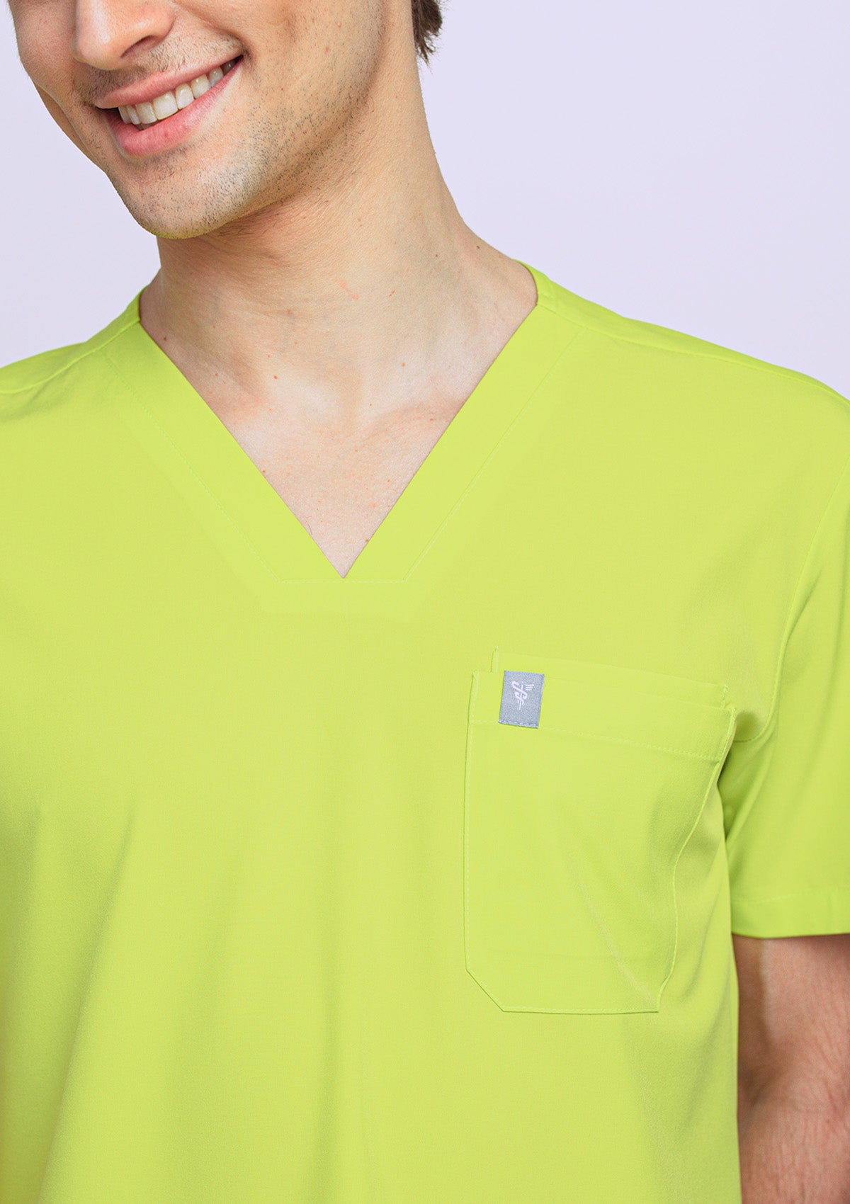 4-Pocket MoveTech® Scrub Top - Men / Atomic Yellow