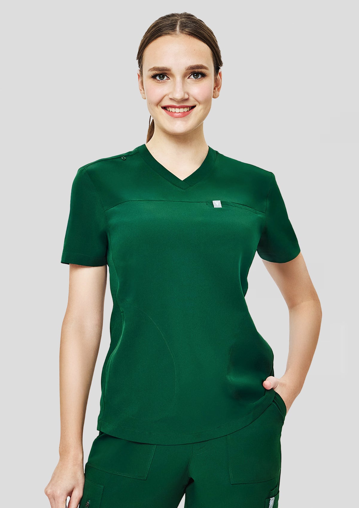 3-Pocket MoveTech® Scrub Top Core+ - Women / Evergreen