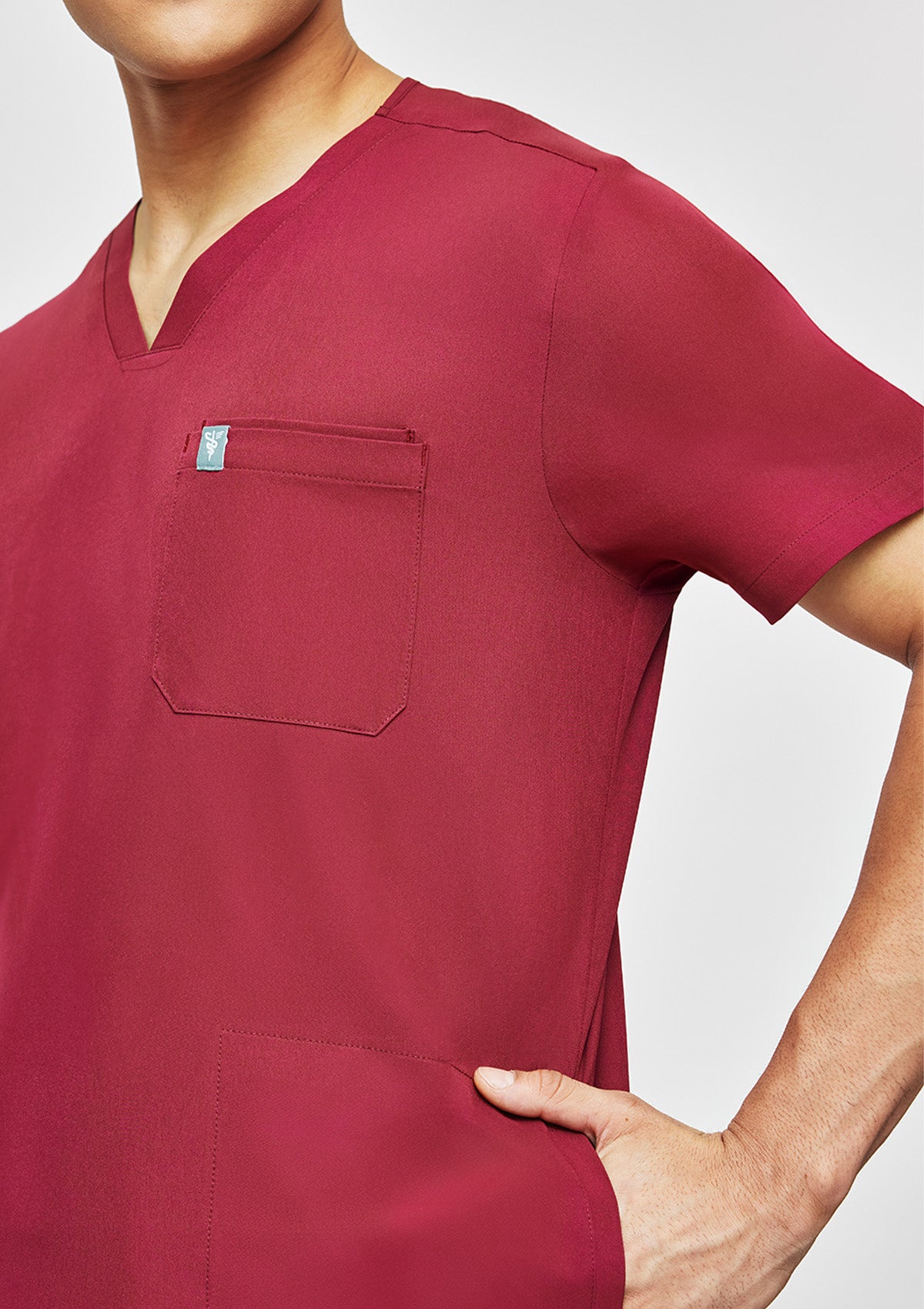 4-Pocket MoveTech® Scrub Top - Men / Garnet