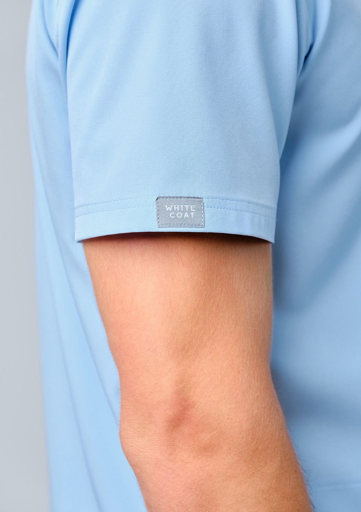 Zip-Up Polo MoveTech® Scrub Top - Men / Blue Sky