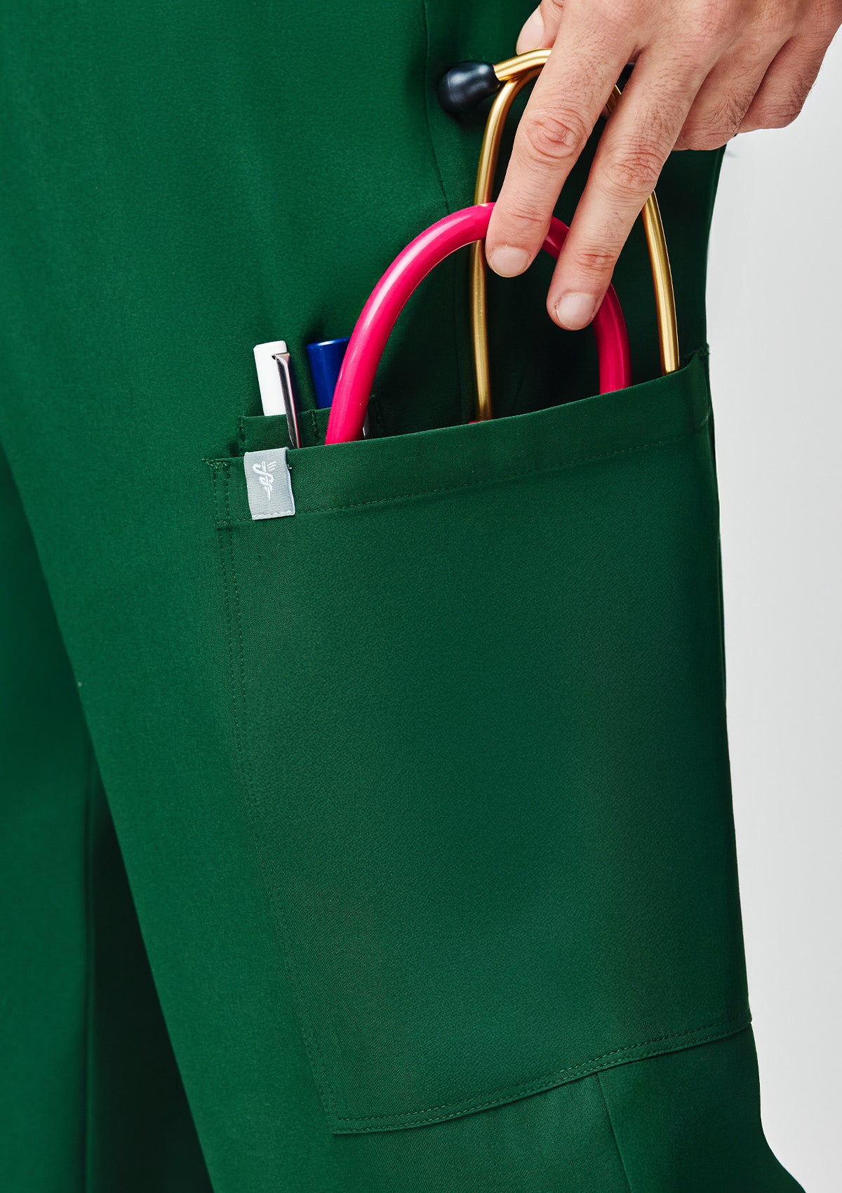 Ribbed Straight Cut MoveTech® Scrub Pants Core+ - Men / Evergreen