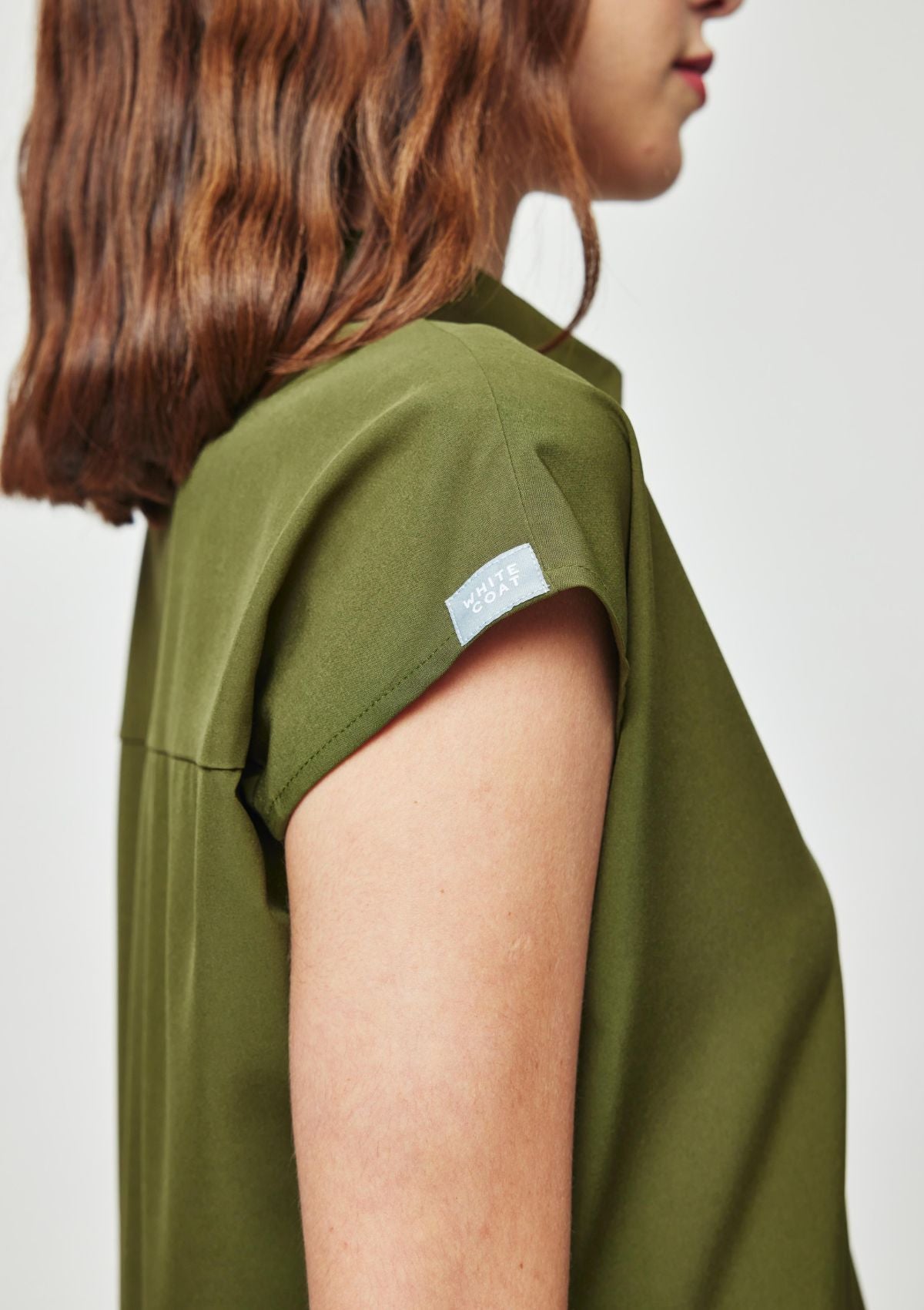 Zip-Up Polo MoveTech® Scrub Top - Women / Forest Green