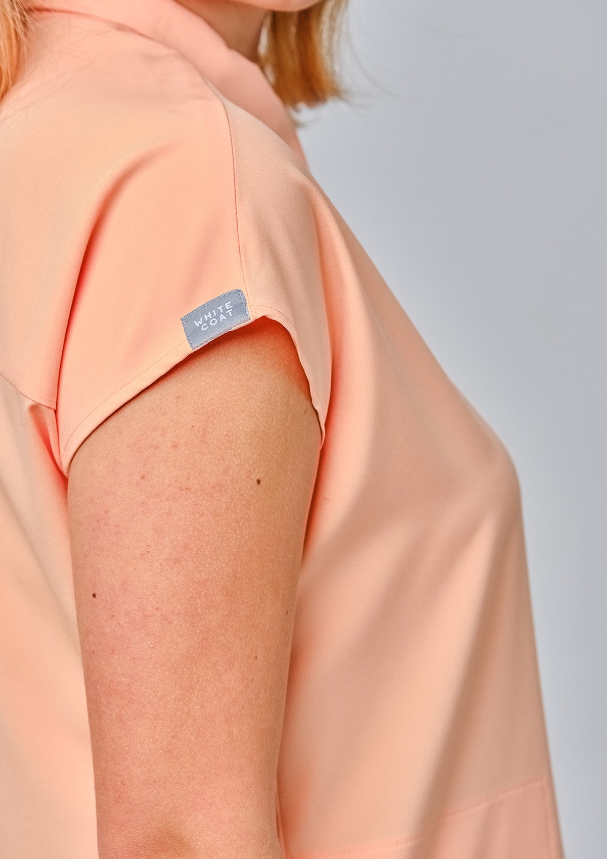 Zip-Up Polo MoveTech® Scrub Top - Women / Mellow Melon