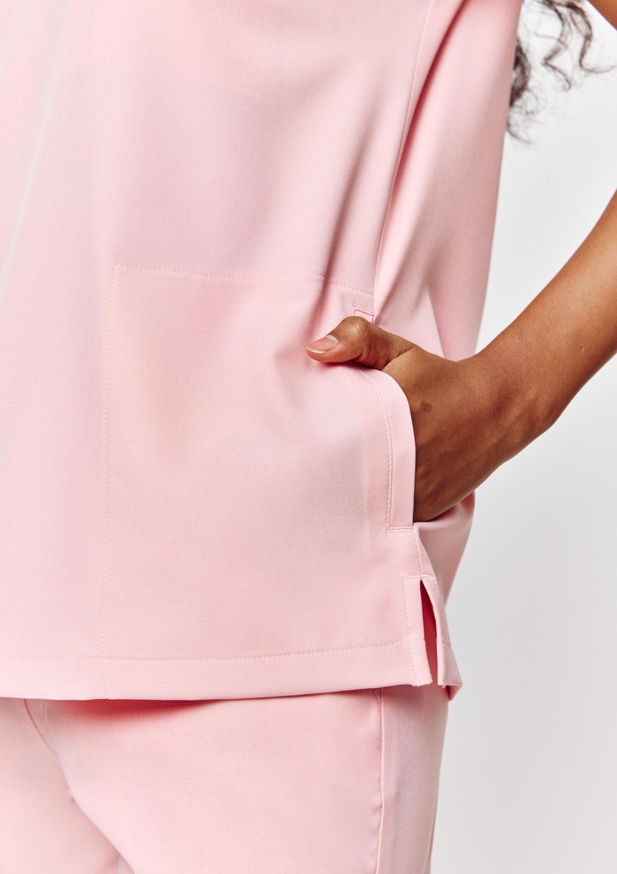 Zip Up Polo MoveTech® Scrub Top - Women / Taffy