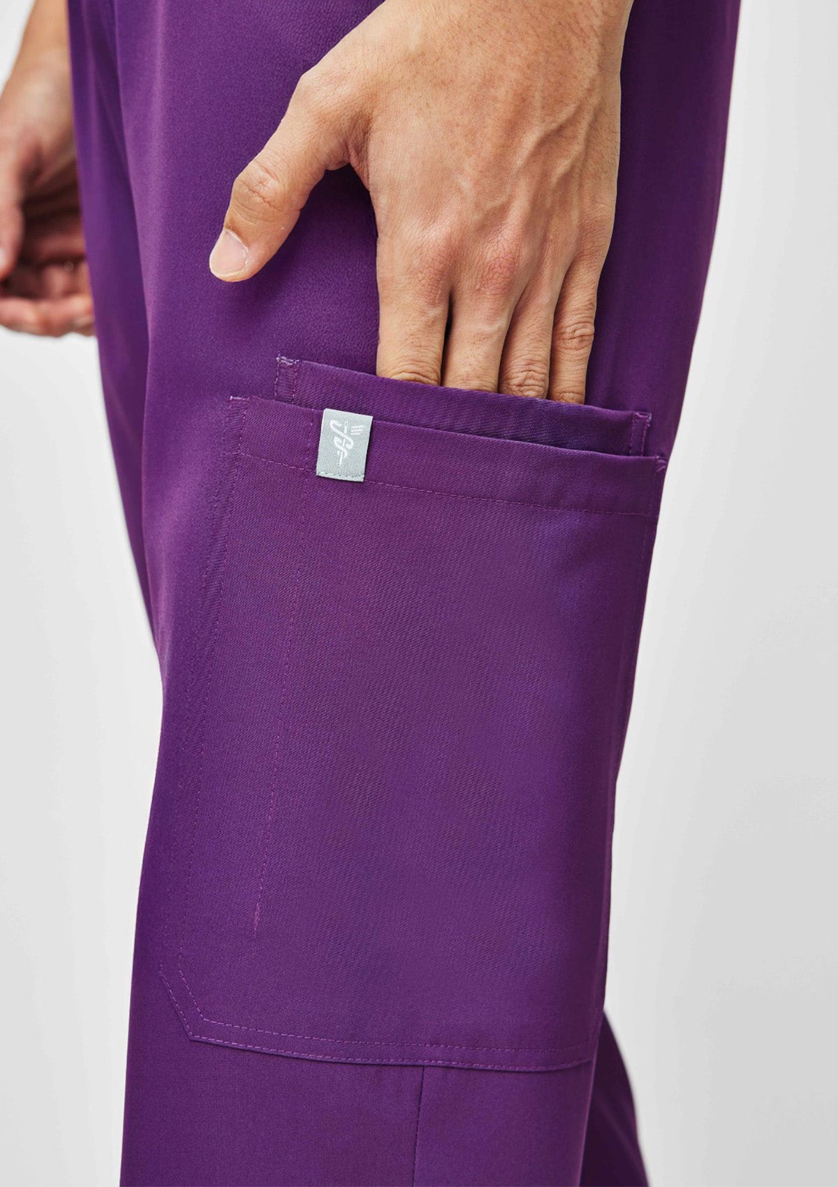 Straight Cut MoveTech® Scrub Pants - Men / Plum