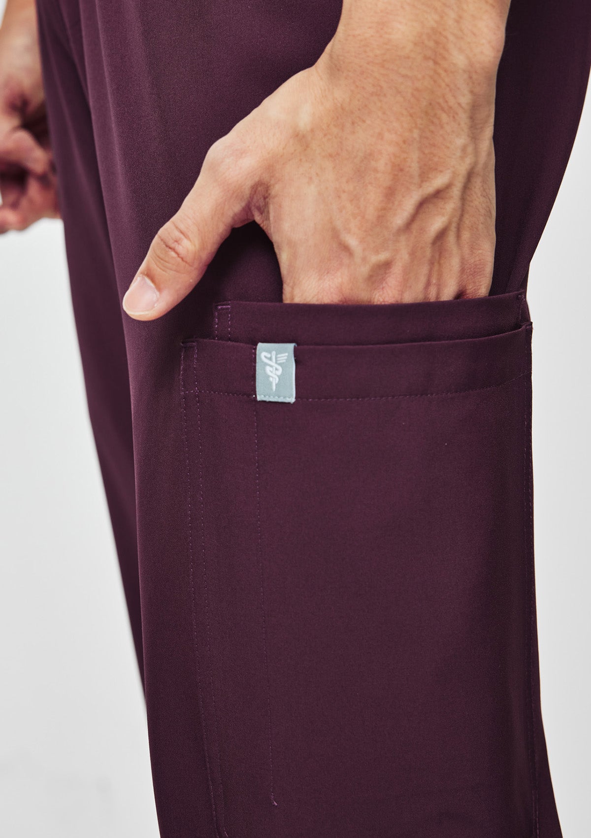 Straight Cut MoveTech® Scrub Pants - Men / Merlot