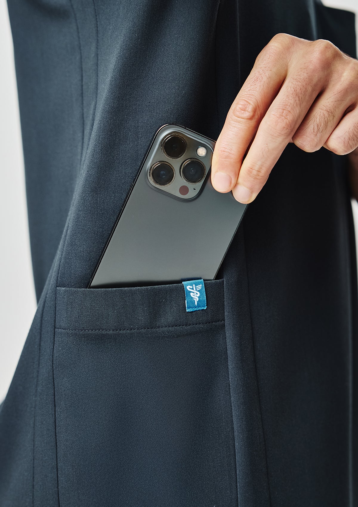 Ribbed Polo Scrub Top - Men / Midnight