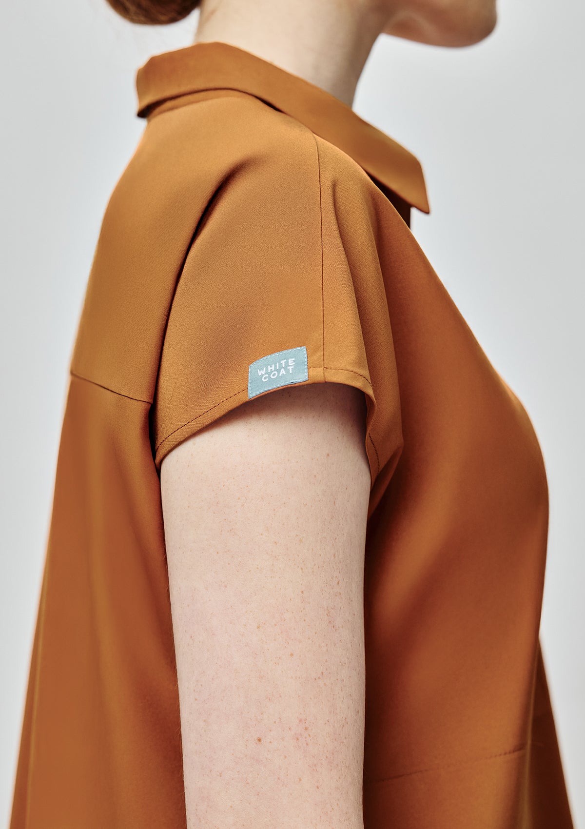 Zip-Up Polo MoveTech® Scrub Top - Women / Caramel