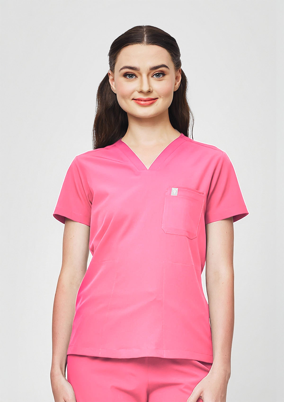 4-Pocket MoveTech® Scrub Top - Women / Hyper Pink