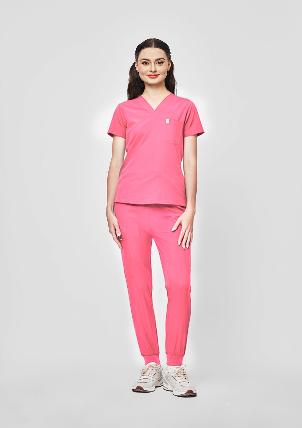 4-Pocket MoveTech® Scrub Top - Women / Hyper Pink