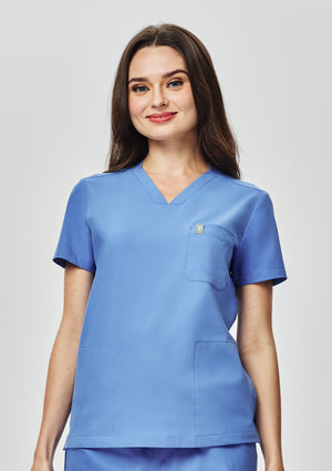 4-Pocket MoveTech® Scrub Top - Women / Cool Ceil