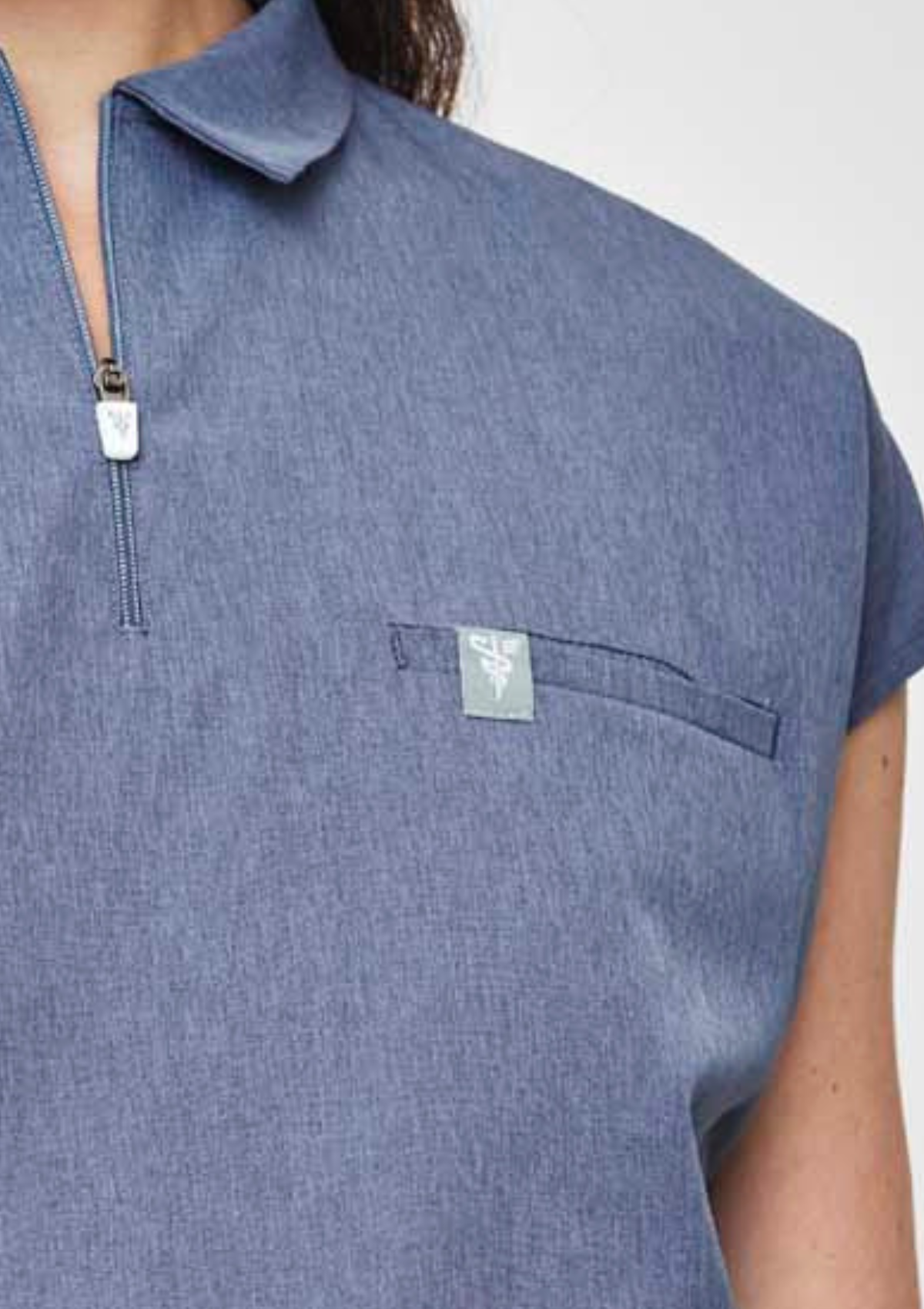 Zip-Up Polo MoveTech® Matrix Scrub Top - Women / Slate