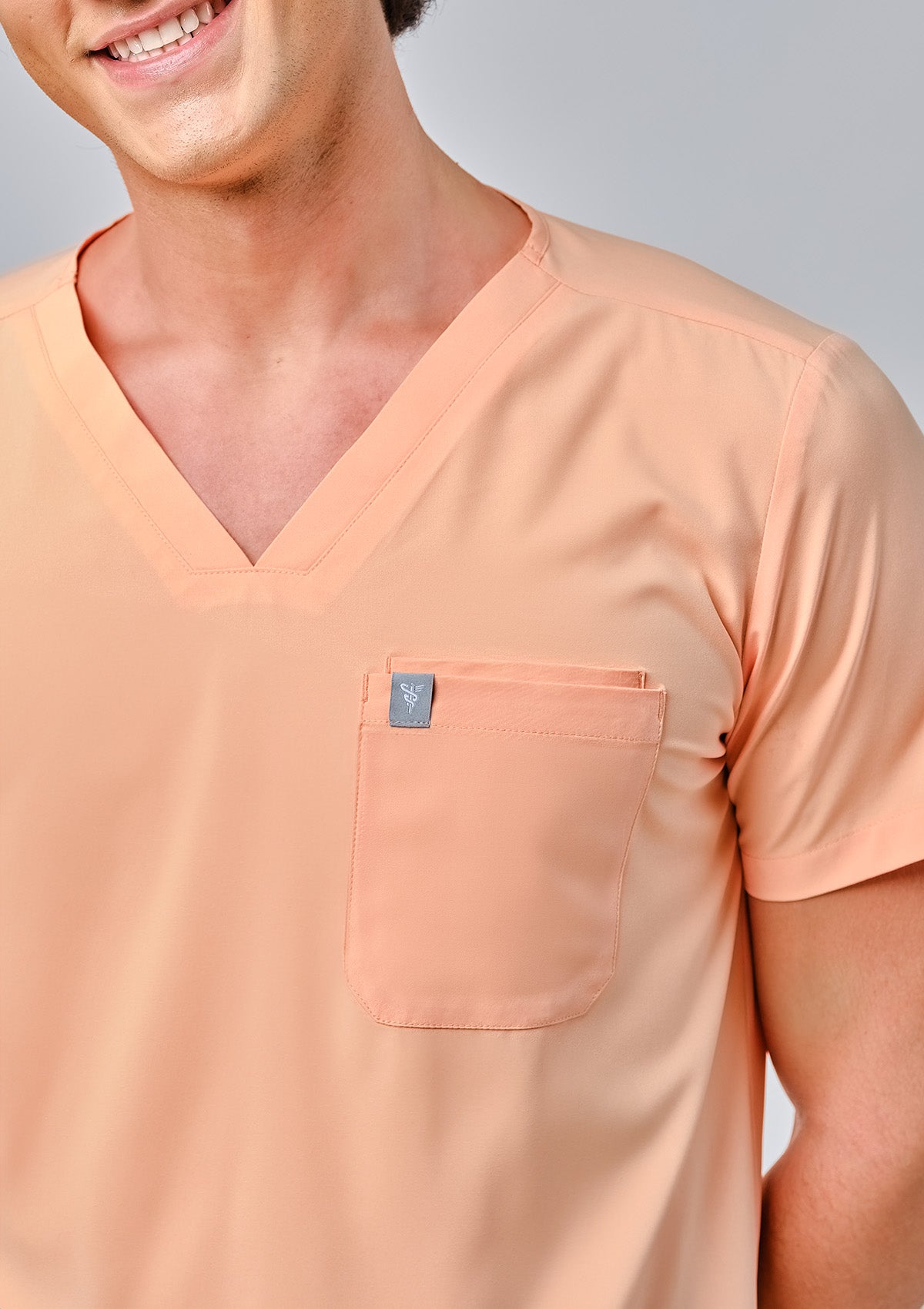 4-Pocket MoveTech® Scrub Top - Men / Mellow Melon