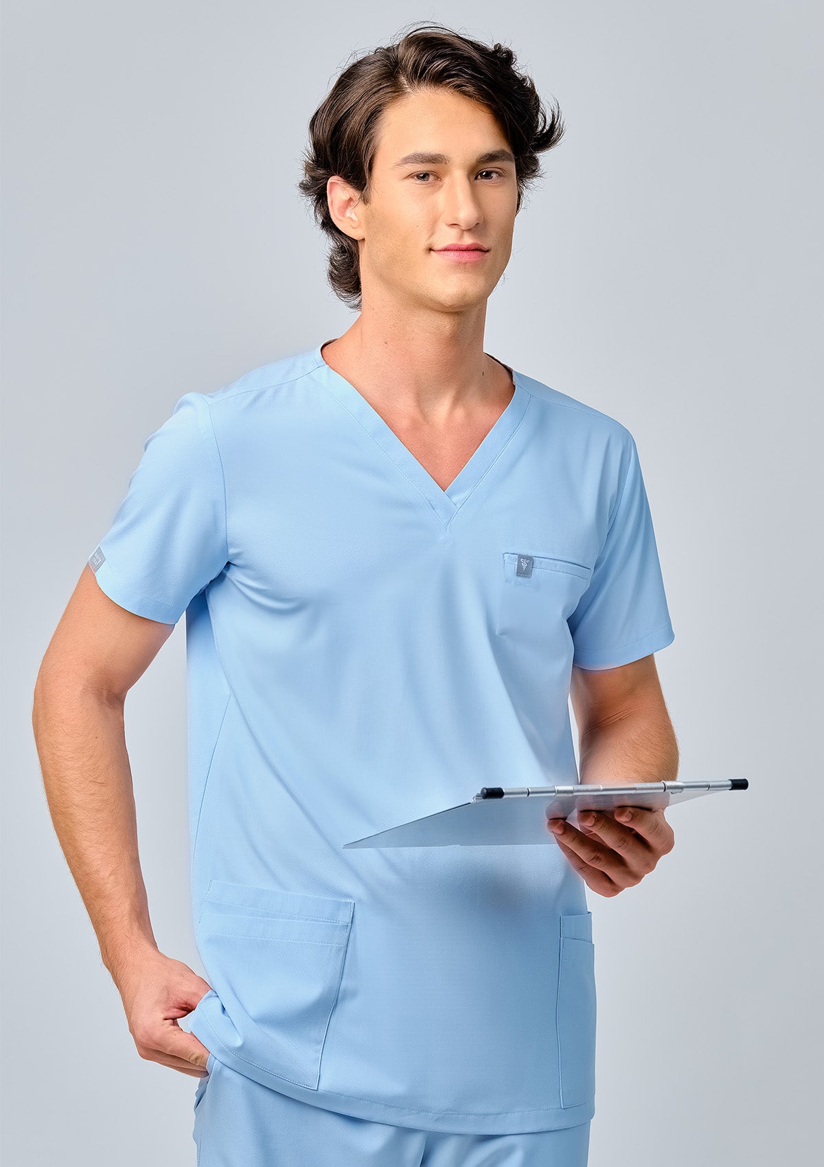 5-Pocket MoveTech® Scrub Top - Men / Blue Sky