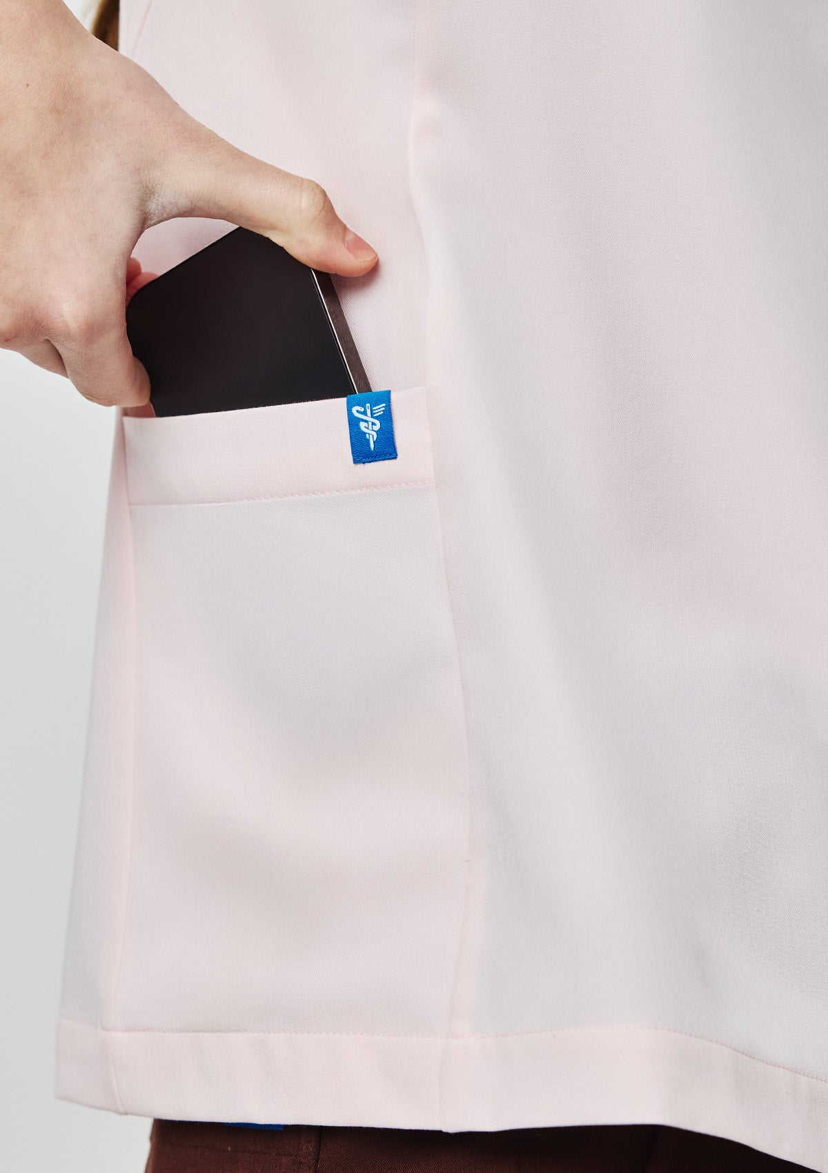 Ribbed Polo Scrub Top - Women / Blush