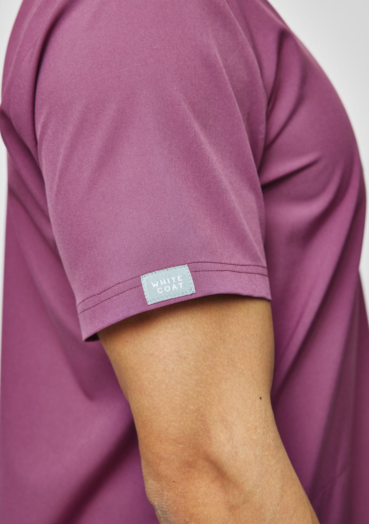 Zip-Up Polo MoveTech® Scrub Top - Men / Mauve