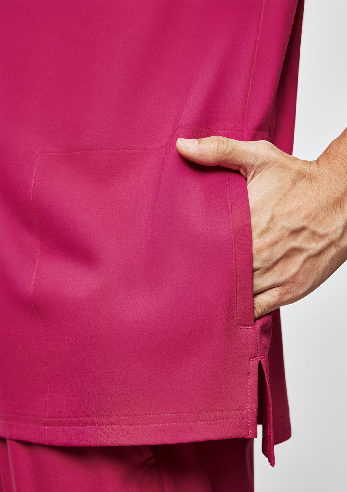 Zip-Up Polo MoveTech® Scrub Top - Men / Orchid Crush